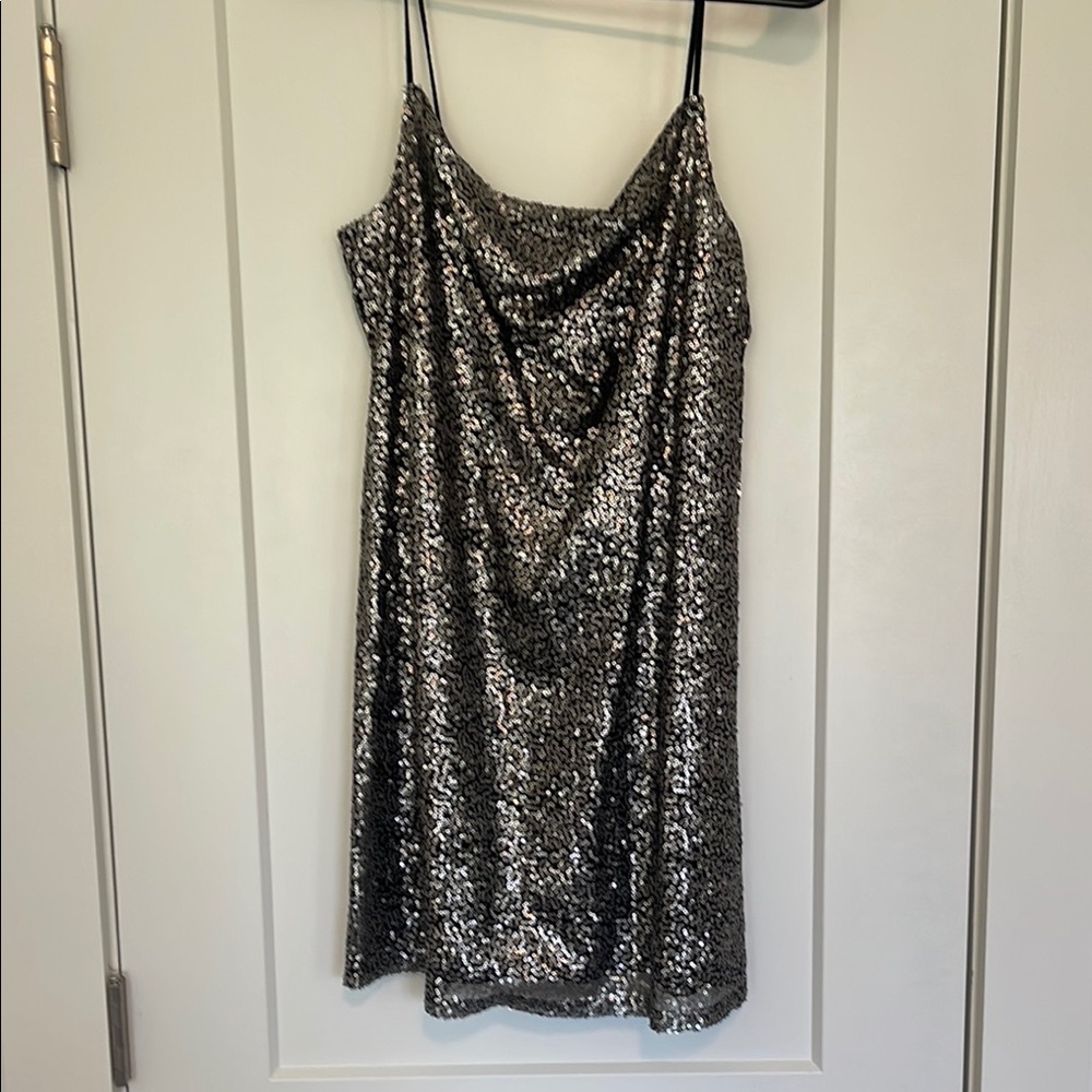Silver Sequin Dress